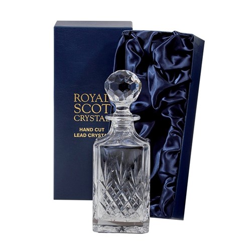 Royal Scot Crystal - Edinburgh Square Spirit Decanter (Presentation Boxed) - Next Day Delivery